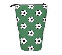 LimPac L'astuccio telescopico della stampa di calcio, sta sulla borsa della cancelleria, supporto ritrattabile della penna, Nero , Taglia unica, Art Eeco