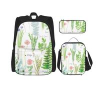 LimPac Spring Herb Garden elegante zaino da viaggio, portapranzo, set di astucci, carino resistente all'acqua durevole leggero nero, taglia unica, nero, Rozmiar uniwersalny, Nero , Rozmiar uniwersalny