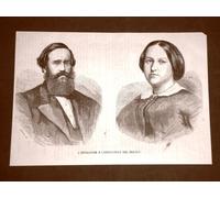 L'Imperatore Pietro II del Brasile e Teresa Cristina di Borbone-Due Sicilie 1866