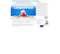 Limpia Pool Lt 1 Antialghe Alghicida concentrato 4 azioni no schiuma