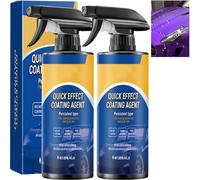 Limplex - Spray di rivestimento per auto, effetto rapido 3 in 1, cera per auto in ceramica, rimozione graffi per veicoli, restauratore di lucentezza istantanea (2 pezzi)