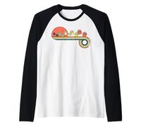 L'impronta di Golosità Traccia Il Colore Dell'arcobaleno Maglia con Maniche Raglan