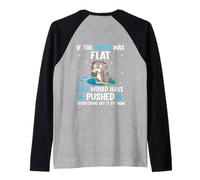 L'impronta Posteriore se la Terra Fosse Piatta, i Gatti spingevano Via Tutto Maglia con Maniche Raglan