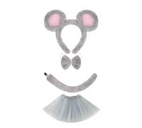 Limtula 1/3 / 4 set accessori per costume da topi orecchio fascia gonna tutù papillon per bambini festa halloween costume cosplay cosplay animali