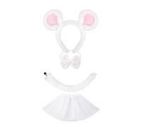 Limtula 1/3 / 4 set accessori per costume da topi orecchio fascia gonna tutù papillon per bambini festa halloween costume cosplay cosplay animali