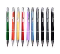 Limtula 10 penne a sfera in metallo, retrattili, ricaricabili, ideali come regalo di affari