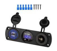 Limtula 12-24V Veloce Mobile Power Doppio USB Adattatore Ricarica per Auto Adattatore Presa Accendisigari Ricarica per Auto Camion Marine Tecnologia Rapida