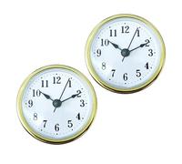 Limtula 2 Inserti Ricambio per Orologio Quarzo da 65 mm, con Lente Trasparente e Numeri Romani/Arabi, Perfetti per progetti Decorazioni per la casa, Parti Orologi e Accessori