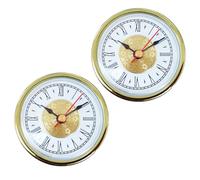 Limtula 2 Inserti Ricambio per Orologio Quarzo da 65 mm, con Lente Trasparente e Numeri Romani/Arabi, Perfetti per progetti Decorazioni per la casa, Parti Orologi e Accessori