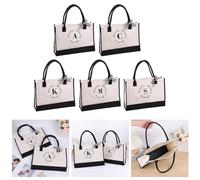 Limtula 2023 Nuova borsa tote in tela iniziale borsa a tracolla borsa shopping versatile alla capacità per le donne ragazza tote in tela iniziale