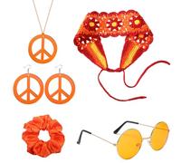Limtula Accessori In Costume Hippie Degli Anni '70 Accessori Per La Fascia A Maglia OCCHI ORECCHI CANCHE CAPPELLA PER DONNE SETTI PARTY ATTUALI ATTUALI