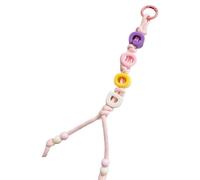 Limtula Accessorio per borsa con perline con lettera Accessorio per borsa con perline alla Accessorio portachiavi per stili individuali Portachiavi con perline personalizzato