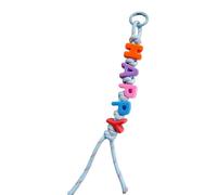 Limtula Accessorio per borsa con perline con lettera Accessorio per borsa con perline alla Accessorio portachiavi per stili individuali Portachiavi con perline personalizzato