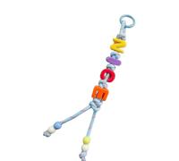 Limtula Accessorio per borsa con perline con lettera Accessorio per borsa con perline alla Accessorio portachiavi per stili individuali Portachiavi con perline personalizzato