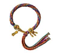 Limtula Accessorio per bracciale in tessuto tibetano dal design unico per donne interessate patrimoni culturali e stili personalizzati Bracciale prosperità