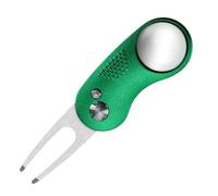 Limtula Accessorio per la Cura della Forcella Verde | Strumento Divot da golf con impugnatura strutturata, pratico pezzo tascabile portatile per i turni pratica
