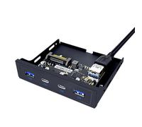Limtula Adattatore espansione USB multiporta USB 3.2 sul Pannello Frontale per Desktop Alloggiamento per unità Disco da 3, 5" con 4 Porte USB, Installazione Semplice Appassionati Computer