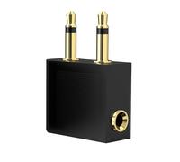 Limtula Adattatore per Presa per Cuffie da 1 a 2 per Viaggi in Aereo Convertitore Splitter da 3, 5 mm Connettore Placcato Oro Porta Femmina-Maschio antiruggine