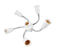 Limtula Adattatore per Presa Splitter E27 Regolabile a 360 Gradi 3/4 / 5/6 in 1 Lampadine a LED Standard E27 Regolabili per divisore per Presa Lampadina per corridoio Ufficio