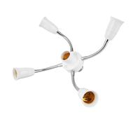 Limtula Adattatore per Presa Splitter E27 Regolabile a 360 Gradi 3/4 / 5/6 in 1 Lampadine a LED Standard E27 Regolabili per divisore per Presa Lampadina per corridoio Ufficio