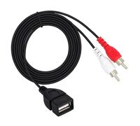 Limtula Adattatore USB 2.0 femmina a 2RCA maschio Convertitori Cavo video Cavo USB a 2RCA per cavo HDTV composito
