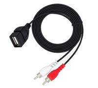 Limtula Adattatore USB 2.0 femmina a 2RCA maschio Convertitori Cavo video Cavo USB a 2RCA per cavo HDTV composito