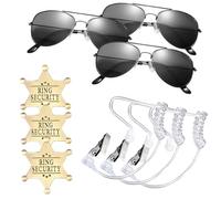 Limtula Agente Segreto Accessori Con Occhiali Neri Auricolare E Distintivo Halloween Agente Segreto Costume Per Adulti Bambino
