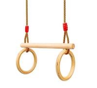 Limtula Altalena a Trapezio in Legno Multifunzionale per Bambini con da Ginnastica per Allenamento della Regolabile in Altezza