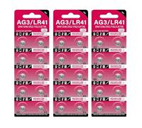 Limtula Batteria Litio a Bottone AG3 1, 55 V Batterie a Bottone SR41 192 L736 384 SR41SW CX41 LR41 392 per lampade Orologi Fotocamere Batteria a scarica Automatica Bassa