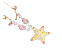 Limtula Bella collana di perline estate, ornata con ciondolo a forma di stella marina e conchiglie, accessorio elegante per le vacanze per gli amanti della spiaggia, accessorio elegante per le vacanze