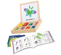 Limtula Blocchi magnetici Geometrici in Legno Set Tavolo da per Bambini Apprendimento e Sviluppo Creativo Set Tangram Magnetico