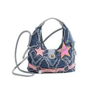 Limtula Borsa a tracolla a stella a cinque punte per le donne Denims Borsa a tracolla Borsa alla moda Messaggeri estetici eleganti da donna per tutti i giorni Borsa a tracolla elegante Denims
