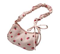 Limtula Borsa a tracolla alla fragola per donne e trend setter Borse a tracolla in velluto a coste increspato Borsa a tracolla casual Borsa a tracolla