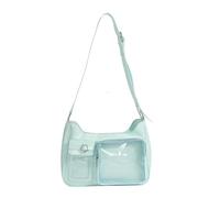 Limtula Borsa a tracolla Itabag trasparente con finestra trasparente per spille anime, borsa a tracolla con tracolla per cosplay, borsa con tracolla alla Hanbag