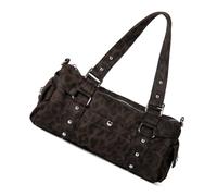 Limtula Borsa sottobraccio con motivo leopardato alla Borsa a tracolla compatta in nylon pratica facile da abbinare per donne e ragazze Borsa sottobraccio in stile giapponese coreano