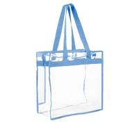 Limtula Borsa trasparente da donna Borsa a tracolla in PVC all-matching moda spiaggia maniglia superiore shopping stadio sport donna borsa con manico superiore in pvc spalla trasparente spiaggia, blu