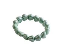 Limtula Bracciale a cuore per tutti i giorni Gioielli da polso con perline lucide Materiale misto Diametro 8 cm per accessori da festa Accessorio da polso per gioielli a forma cuore Perline lucide