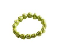 Limtula Bracciale a cuore per tutti i giorni Gioielli da polso con perline lucide Materiale misto Diametro 8 cm per accessori da festa Accessorio da polso per gioielli a forma cuore Perline lucide