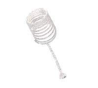 Limtula Bracciale a spirale con scintillanti per donna Bracciale rigido in regolabile per bobine regolabili per gioielli da spiaggia per giorni speciali