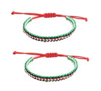 Limtula Bracciale con Bandiera palestinese Fatto a Mano Bracciale con Corda Regolabile Ornamento Gioielli Modello Bandiera della Palestina Braccialetti Accessorio Gioielli simbolici