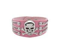 Limtula Bracciale in metallo con testa teschio realizzato per coloro che apprezzano i rock e gotici per abiti eleganti Bracciale con teschio