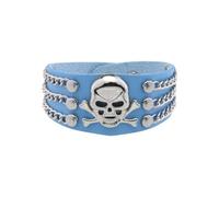 Limtula Bracciale in metallo con testa teschio realizzato per coloro che apprezzano i rock e gotici per abiti eleganti Bracciale con teschio