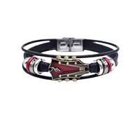 Limtula Bracciale in pelle multistrato da donna alla, adatto per ciondolo chitarra tutti i giorni