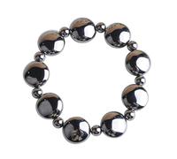 Limtula Bracciale Pietra Cristalli Terahertz Eleganti Con Perle Energia Naturale Gioielli Unisex Flessibili Per Allenamento Abbigliamento Quotidiano Terahertz Energy Bracciale