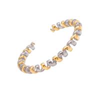 Limtula Bracciale rigido aperto a spirale per donna Gioielli minimalisti in acciaio inossidabile Regalo per compleanni Anniversari Bracciale a catena con filo telefonico primaverile