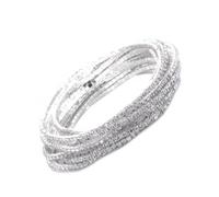Limtula Braccialetti elasticizzati con cristalli d ' argento alla 12 Accessorio elastico per gioielli da polso per donne alla Uso quotidiano Decorazione versatile per polso