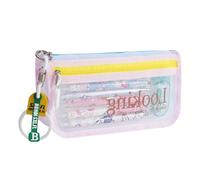 Limtula Capacità Astuccio per matite Borsa per penne 2 scomparti Tasche per riporre pennarelli Organizzatori forniture artistiche portatili Borsa per trucchi da viaggio Astuccio per matite
