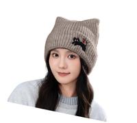Limtula Cappello a Forma Orecchio Gatto, Morbido | Cappelli casual per studenti per copricapi invernali all ' aperto, cappelli artistici per giovani per attività casual
