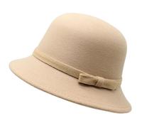 Limtula Cappello Carnivals Elegante Cappello Derby da Donna con Fascia Bowknot Stile Britannico per Donna Cappelli in Feltro delicati sulla Pelle da Uomo Cappelli da Donna, A