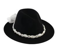 Limtula Cappello da donna Fedoras con perle incrostate, per feste di trucco, feste in maschera, cosplay